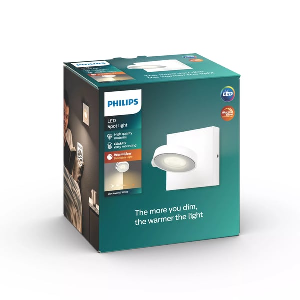 Philips WarmGlow LED Clockwork kohdevalaisin