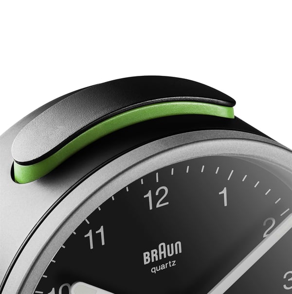 Braun BC12SB Quartz alarmur Sort, Sølv