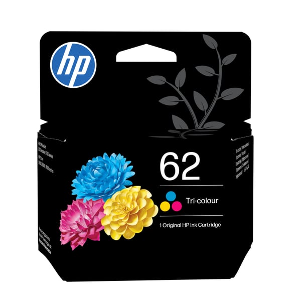 HP Original 62-blækpatron, trefarvet HP Original 62-blækpatron, trefarvet