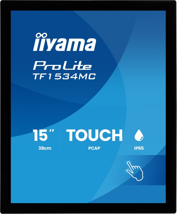 iiyama ProLite TF1534MC-B8X platta pc-skärmar 38,1 cm (15") 1024 x 768 pixlar XGA LED Pekskärm Svart