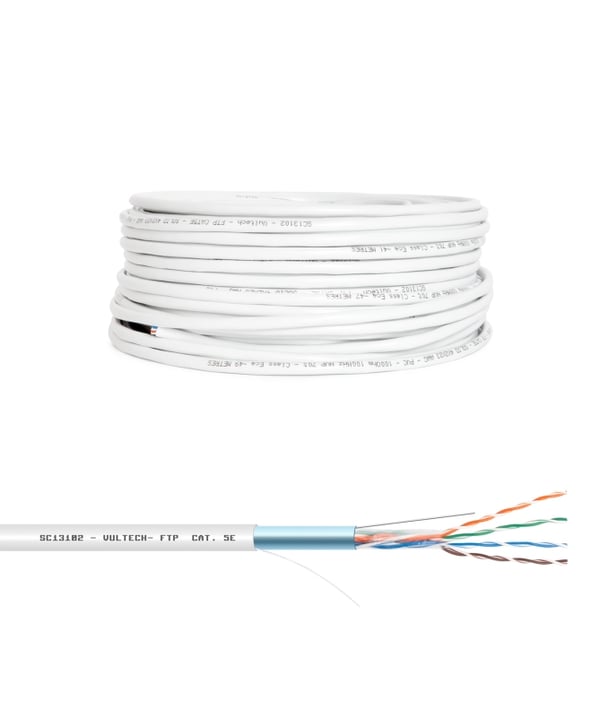 Vultech SC13102-50 nätverkskablar Vit 50 m Cat5e F/UTP (FTP) Rund