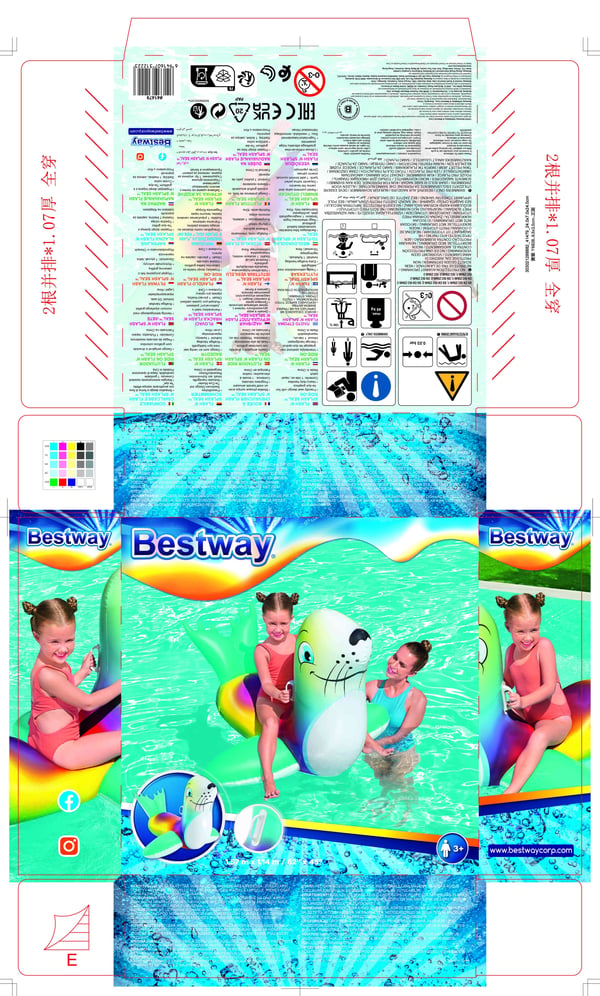 Bestway 41479 pool- och badmadrass Multifärg Mönstrad Sittbadleksak