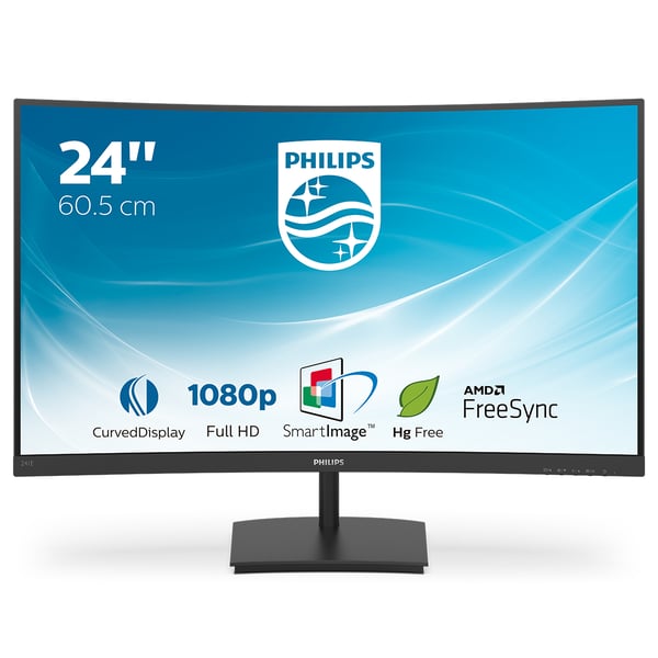 Philips E Line 241E1SC/00 platta pc-skärmar 59,9 cm (23.6") 1920 x 1080 pixlar Full HD LED Svart