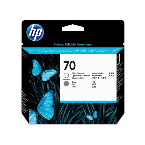 HP 70 DesignJet-skrivhuvud, grå med glansförstärkare