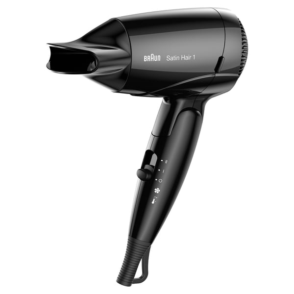 Braun Satin-Hair 1 HD 130 hiustenkuivain 1200 W Musta