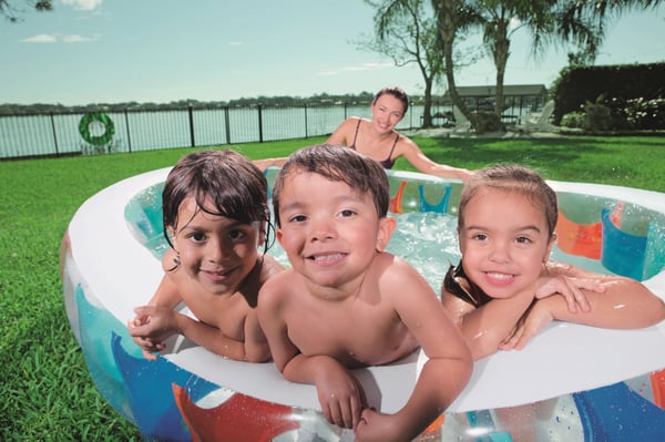 Bestway 54066 swimmingpool til over jorden Oppustelig pool Oval 542 L Flerfarvet