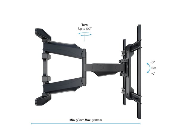 Multibrackets 6317 kyltin näyttökiinnike 2,16 m (85") Musta