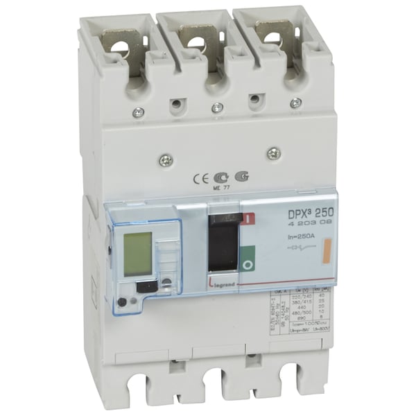 Legrand Strømafbryder 250A 3P 25kA DPX3 250 EL (420309) Legrand Strømafbryder 250A 3P 25kA DPX3 250 EL (420309)