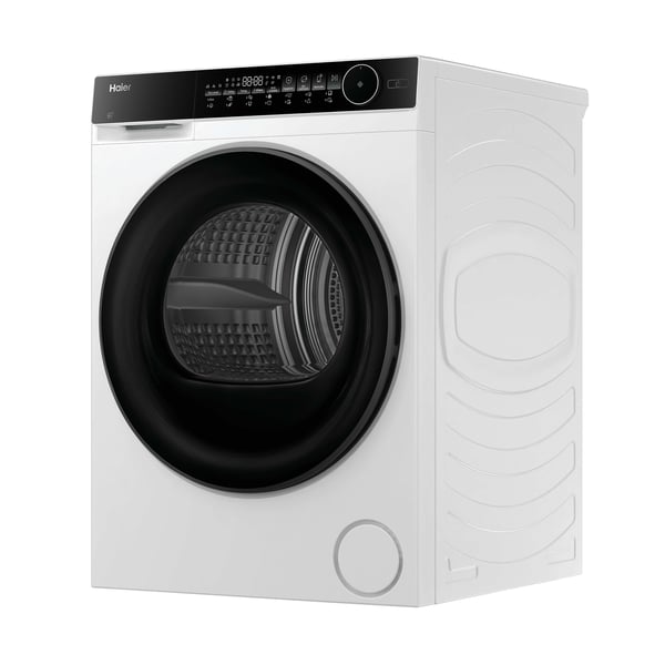 Haier HD90-C367LU1-S tørretumbler Fritstående Front-læsning 9 kg Hvid, Sort