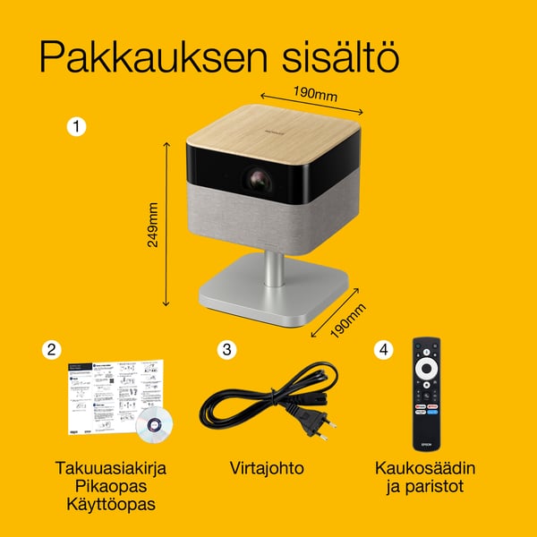 Epson Lifestudio Grand EH-LS670W – timantinvalkoinen
