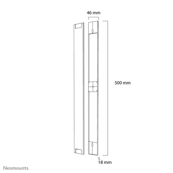 Neomounts NS-CC050SILVER kabelorganisator Væg Sølv