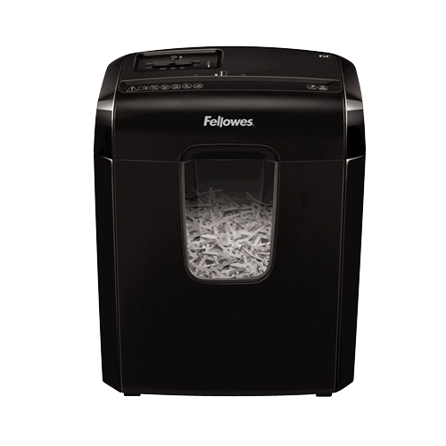 Fellowes Powershred 6C dokumentförstörare Tvärsgående skärning 22 cm Svart