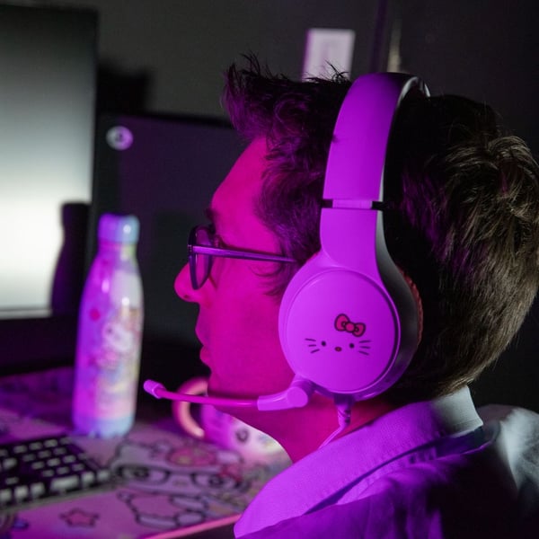 Konix Hello Kitty Headset Kabel Huvudband Spela Rosa, Vit