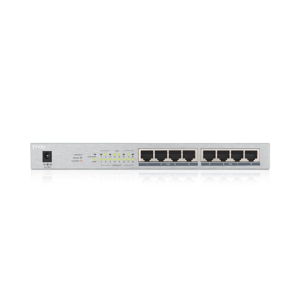 Zyxel GS1008HP Ikke administreret Gigabit Ethernet (10/100/1000) Strøm over Ethernet (PoE) Grå