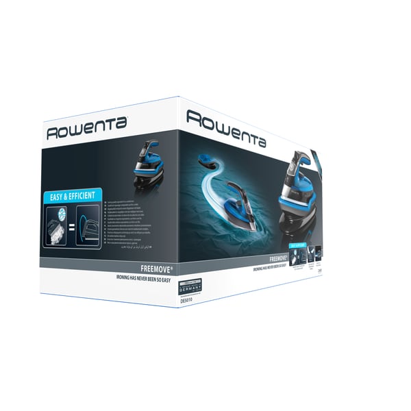 Rowenta DE5010 Dampstrygejern Microsteam 400 Laser-strygesål 2400 W Blå, Sort