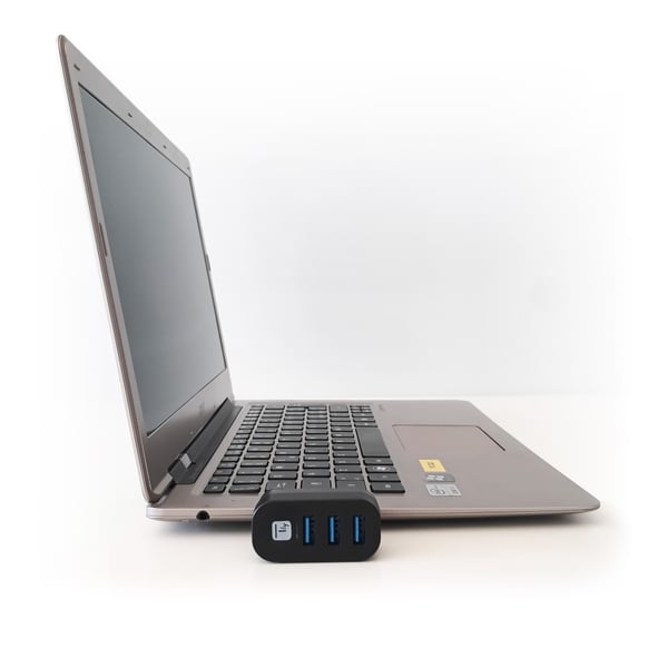 Techly IUSB3-HUB3-ROTB gränssnittshubbar USB 3.2 Gen 1 (3.1 Gen 1) Type-A 5000 Mbit/s Svart