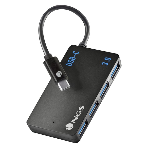 NGS WONDER IHUB4 USB 3.2 Gen 1 (3.1 Gen 1) Type-A 480 Mbit/s Svart