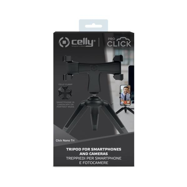 Celly CLICKNANOTRIBK kamerastativ Smartphone/Tablet 3 ben Sort