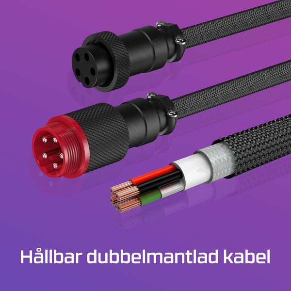 HyperX USB-C – spiralformad kabel – grå