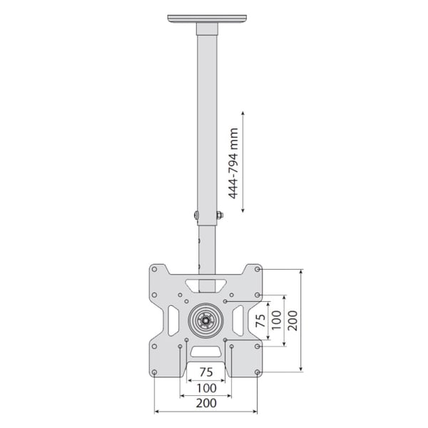 Techly ICACPLB906 94 cm (37") Musta