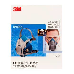 3M 70071668159 återanvändbart andningsskydd Halvmask, andningsskydd Luftrenande andningsmask