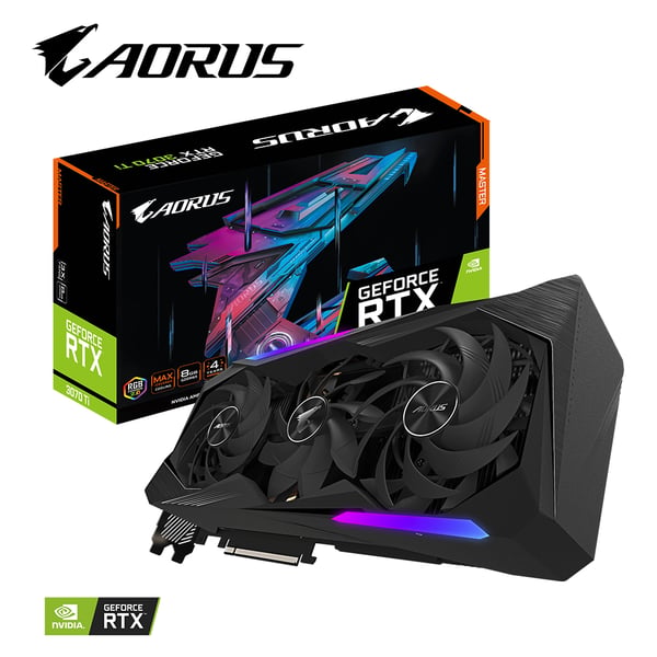 GIGABYTE AORUS GV-N307TAORUS M-8GD näytönohjain NVIDIA GeForce RTX 3070 Ti 8 GB GDDR6X