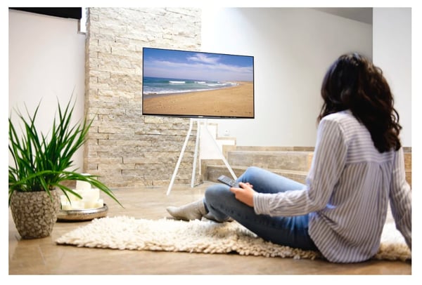 Hama 00220871 TV-kiinnike 190,5 cm (75") Valkoinen