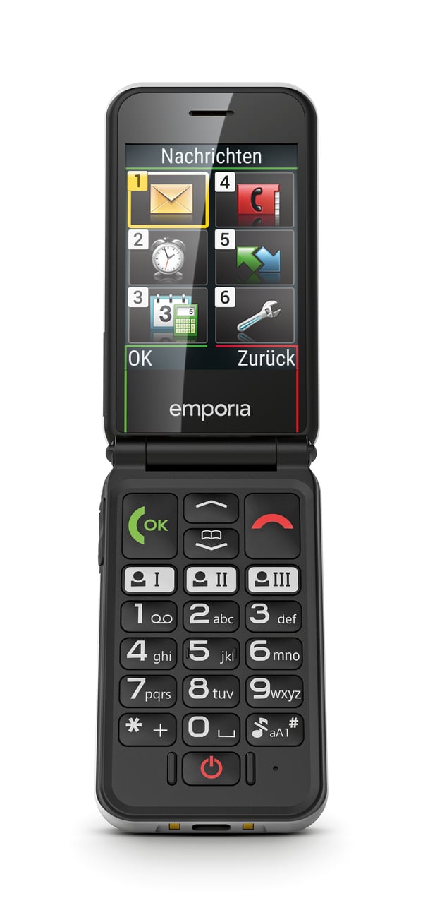 Emporia SIMPLICITYglam 7,11 cm (2.8") 106 g Valkoinen Senioripuhelin
