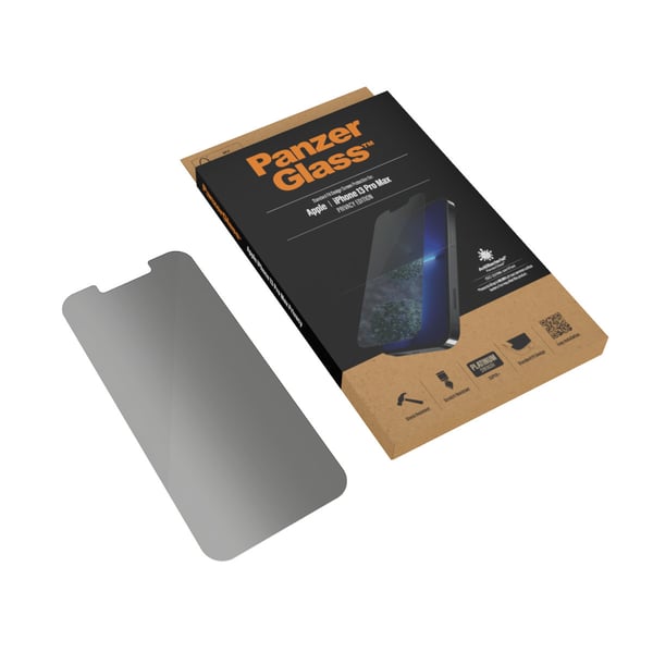 PanzerGlass ® Privacy Skærmbeskyttelse iPhone 13 Pro Max | Standard Fit