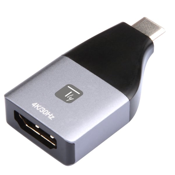 Techly IADAP USBC-HDMI4K USB grafisk adapter 4096 x 2160 pixel Sort, Sølv