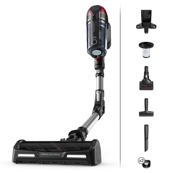 Rowenta RH98A7 Skaftdammsugare, 2-i-1 Batteri Torr Utan påse 0,9 l 320 W Röd, Grå Rowenta RH98A7 Skaftdammsugare, 2-i-1 Batteri Torr Utan påse 0,9 l 320 W Röd, Grå