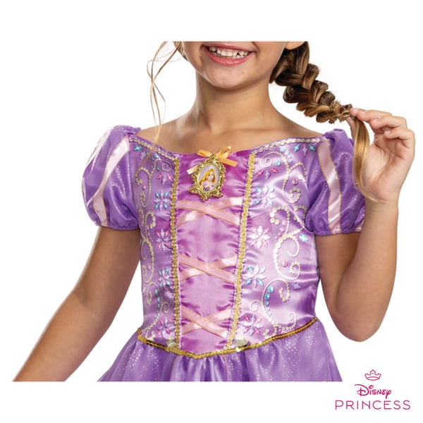 Disguise Disney Princess Rapunzel Smart kjole Barn Hunstik Halloween