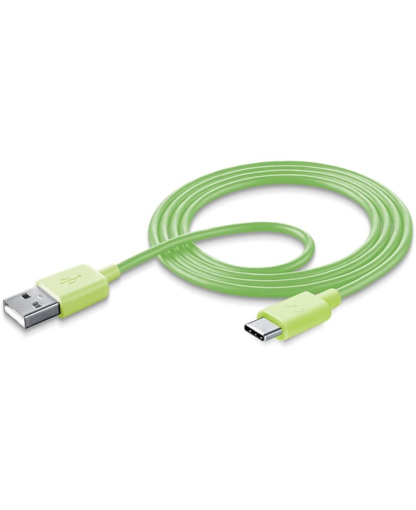 Cellularline 8018080325755 USB-kabel 1 m USB A USB C Grøn
