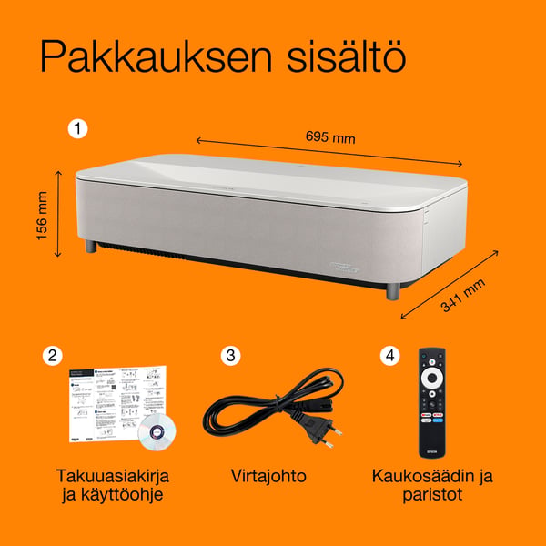 Epson Lifestudio Grand Plus EH-LS970W – timantinvalkoinen