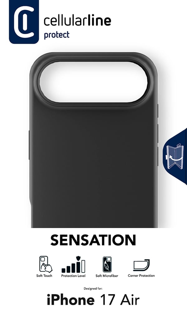 Cellularline SENSATIONIPH17MAXK mobiltelefonfodral 16,8 cm (6.6") Mobilskal Svart