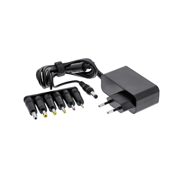 InLine 26608M strømadapter og vekselret Indendørs 24 W Sort