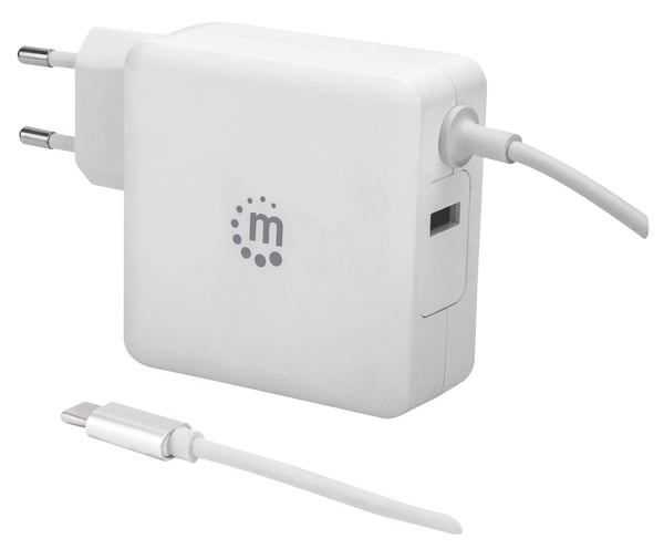 Manhattan 180245 oplader til mobil enhed Netbook, Tablet Hvid Vekselstrøm Indendørs