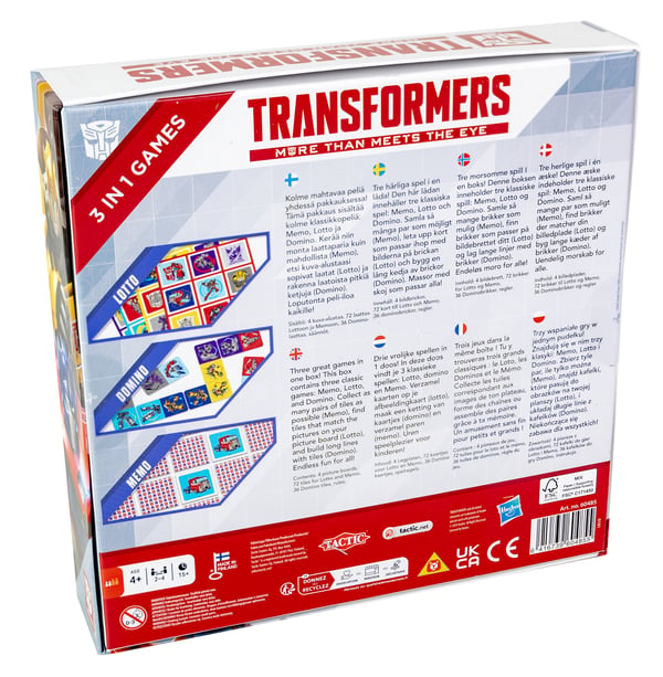 Tactic Peppa Pig Transformers 3 in 1 Lotto, Domino, Memo