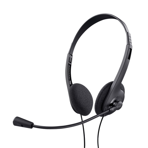 Trust 24659 hovedtelefoner/headset Ledningsført Opkald/musik Sort