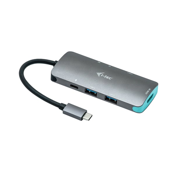 i-tec Metal C31NANODOCKPD kannettavien tietokoneiden telakka ja porttitoistin Langallinen USB 3.2 Gen 1 (3.1 Gen 1) Type-C Hopea, Turkoosi