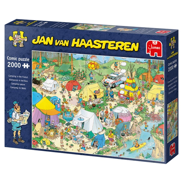 Jan van Haasteren Camping in the Forest 2000 pcs Puslespil 2000 stk Tegneserier