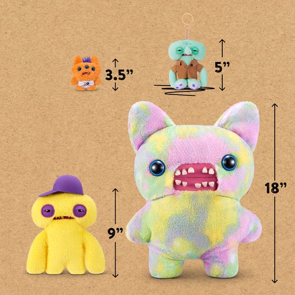 Hug-A-Lumps Fuggler SpongeBob 13 cm Licenseret Nøglering Sortiment