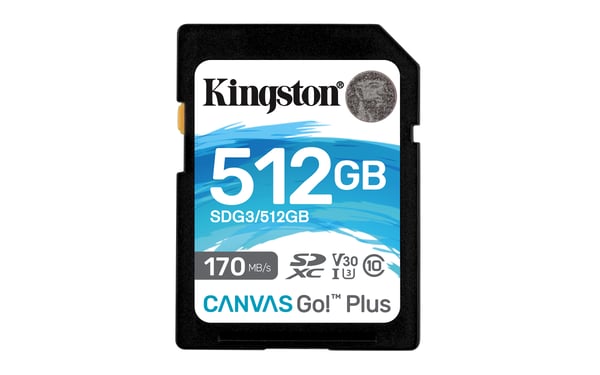 Kingston Flash-kort Canvas Go! Plus - SDXC UHS-I - 512 GB