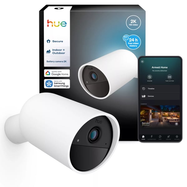Philips Secure 2K-kamera, jossa akku