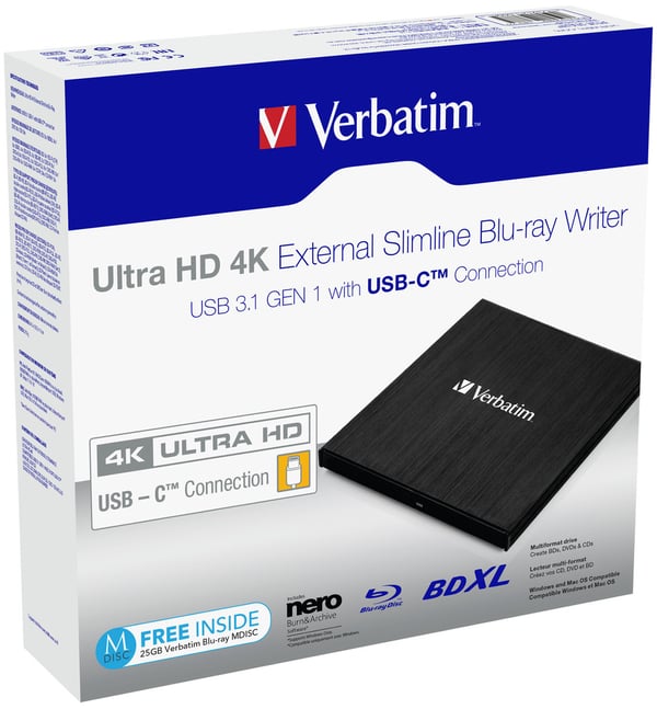 Verbatim 43888 levyasemat Blu-Ray DVD Combo Musta