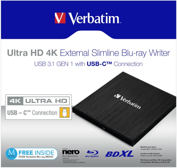 Verbatim 43888 levyasemat Blu-Ray DVD Combo Musta