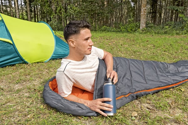 Bestway 68103 / 24 sovepose Voksen Mumietaske Polyester Grå, Orange