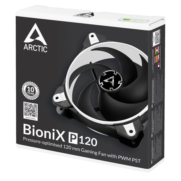 ARCTIC BioniX P120 Computerkabinet Ventilator 12 cm Sort, Hvid