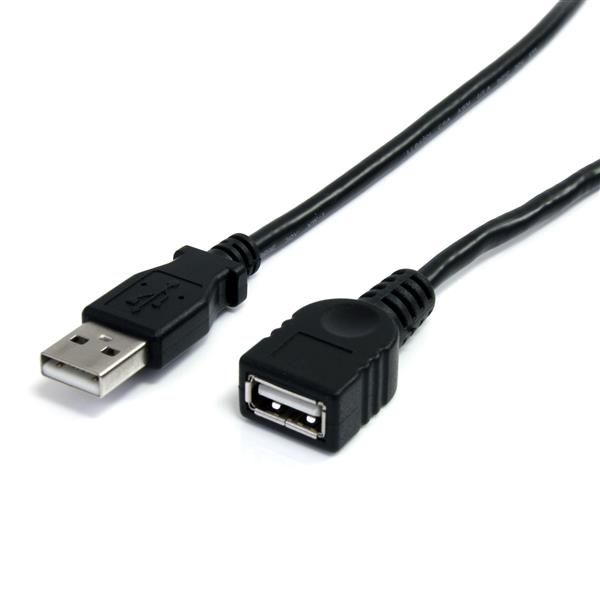 StarTech.com 1,8 m USB 2.0 A Förlängningskabel - Hane / Hona - USB-förlängning - Svart - USB StarTech.com 1,8 m USB 2.0 A Förlängningskabel - Hane / Hona - USB-förlängning - Svart - USB