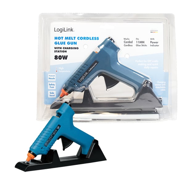 LogiLink WZ0052 varm limpistol og pen Blå 80 W